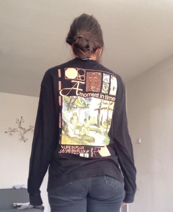 COLLUSION Lange Mouw T-shirt met Kunstprint - Zwart, Kleding | Dames, Maat 38/40 (M), Zwart, Ophalen of Verzenden, Zo goed als nieuw