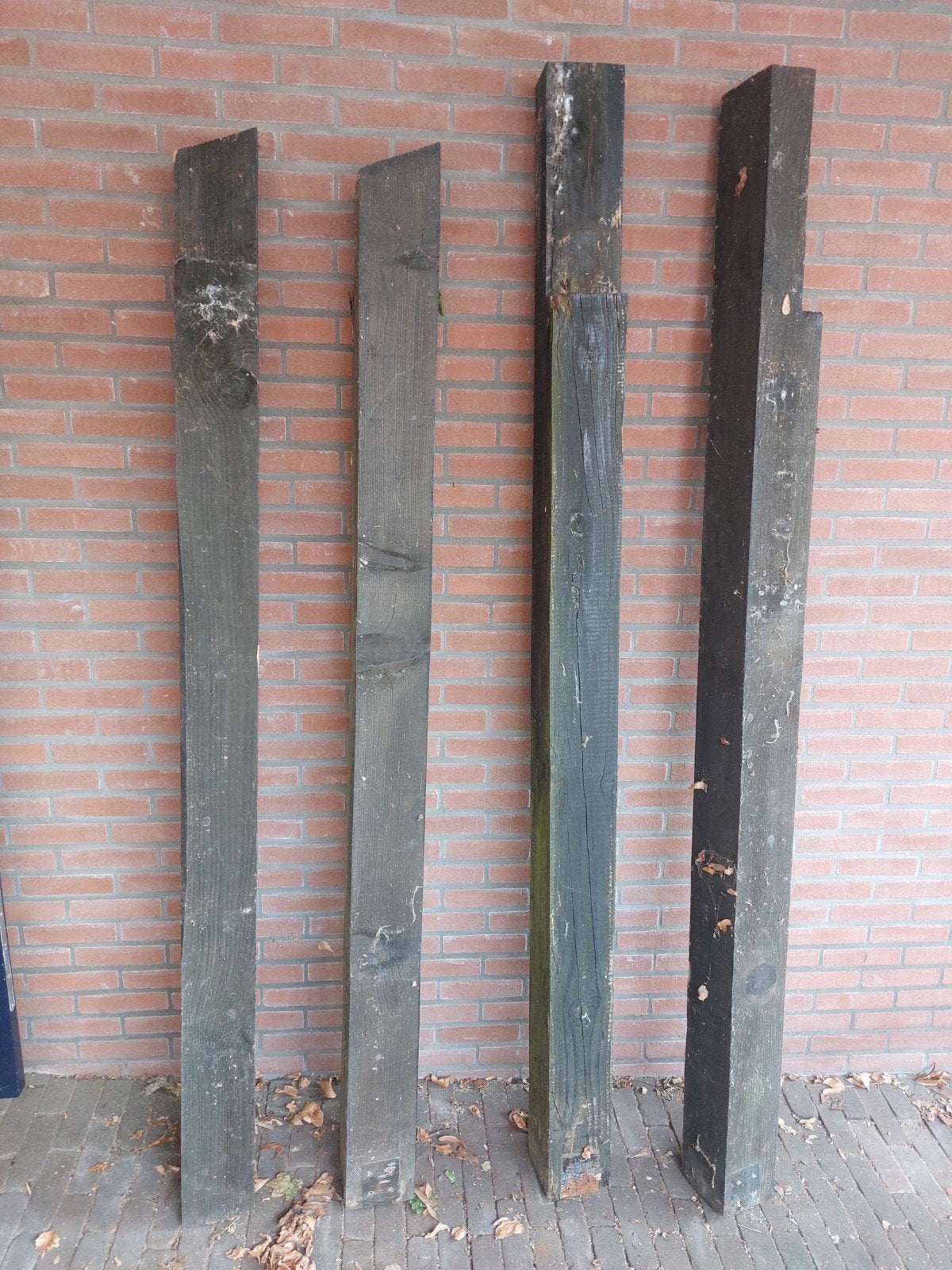 4x Douglas 15x15 cm lengte 190cm+ een inkeping prijs T.e.a.b, Doe-het-zelf en Verbouw, Hout en Planken, Ophalen, 50 mm of meer