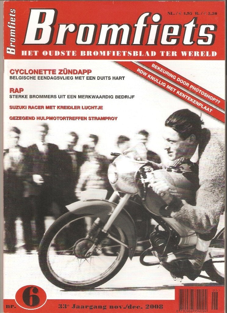 Bromfiets 6-2008 – Rap – Cyclonette  Zundapp - Suzuki, Ophalen of Verzenden, Zo goed als nieuw, Sport en Vrije tijd