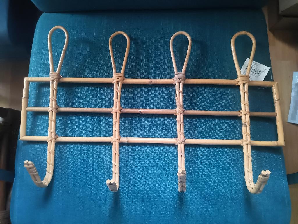 Kapstok Rotan Marrakech / Ibiza stijl. Nieuw met label!, Wandkapstok, Nieuw, Ophalen of Verzenden, Minder dan 100 cm