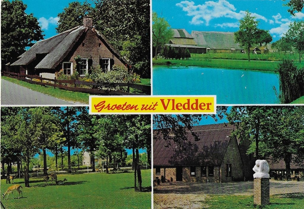 Q504 gelopen ansichtkaart groeten uit vledder, Ophalen of Verzenden, 1980 tot heden, Gelopen