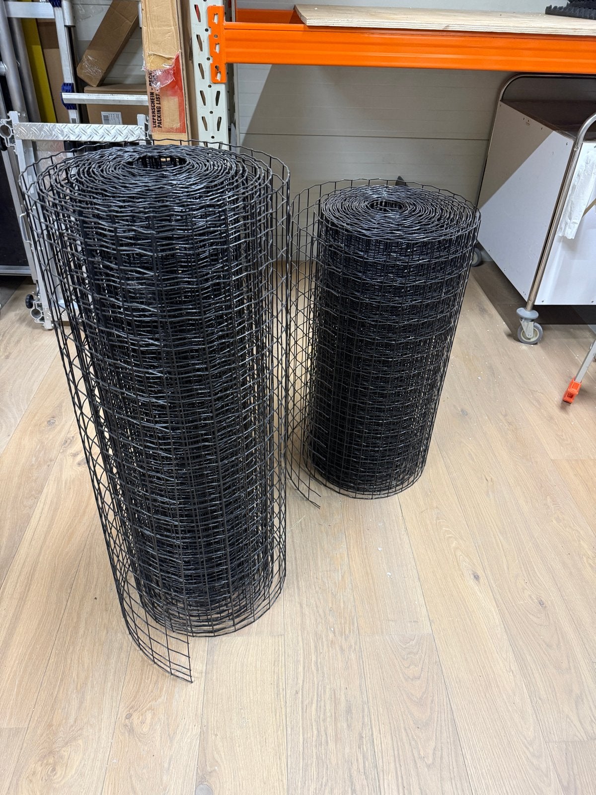 2 rollen zwart gaas - Ideaal voor tuin of omheining, Ophalen, Gebruikt, 20 meter of meer, Gaas