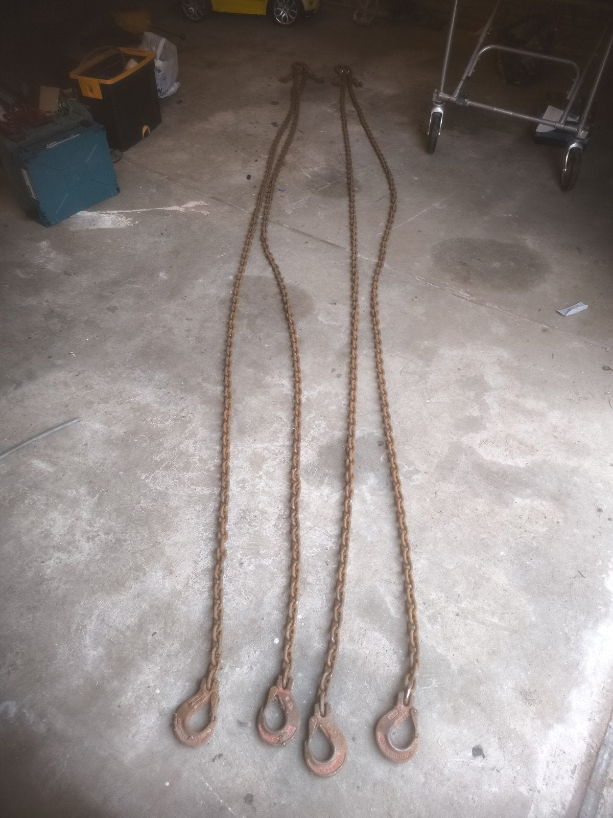 Hijskettingen 2 ton/ 4 meter met ketting inkorters, Ophalen
