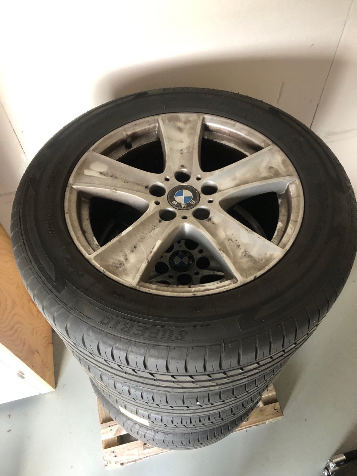 BMW X5 Velgen met Banden - Goede Staat, Auto-onderdelen, 18 inch, Gebruikt, 255 mm, Banden en Velgen