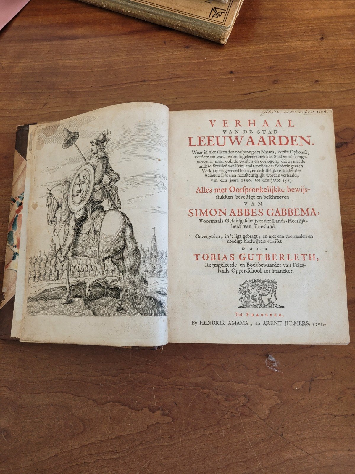 Verhaal van de Stad Leeuwarden - Simon Abbes Gabbema, Antiek en Kunst, Ophalen, Simon Abbes Gabbema