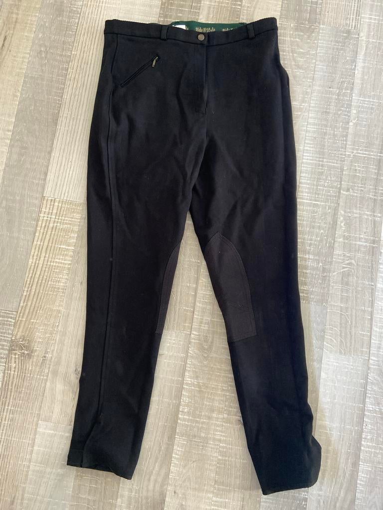 Zwarte rijbroek dikkere stof maat 44, Ophalen of Verzenden, Zo goed als nieuw, Dressuur, Onderkleding