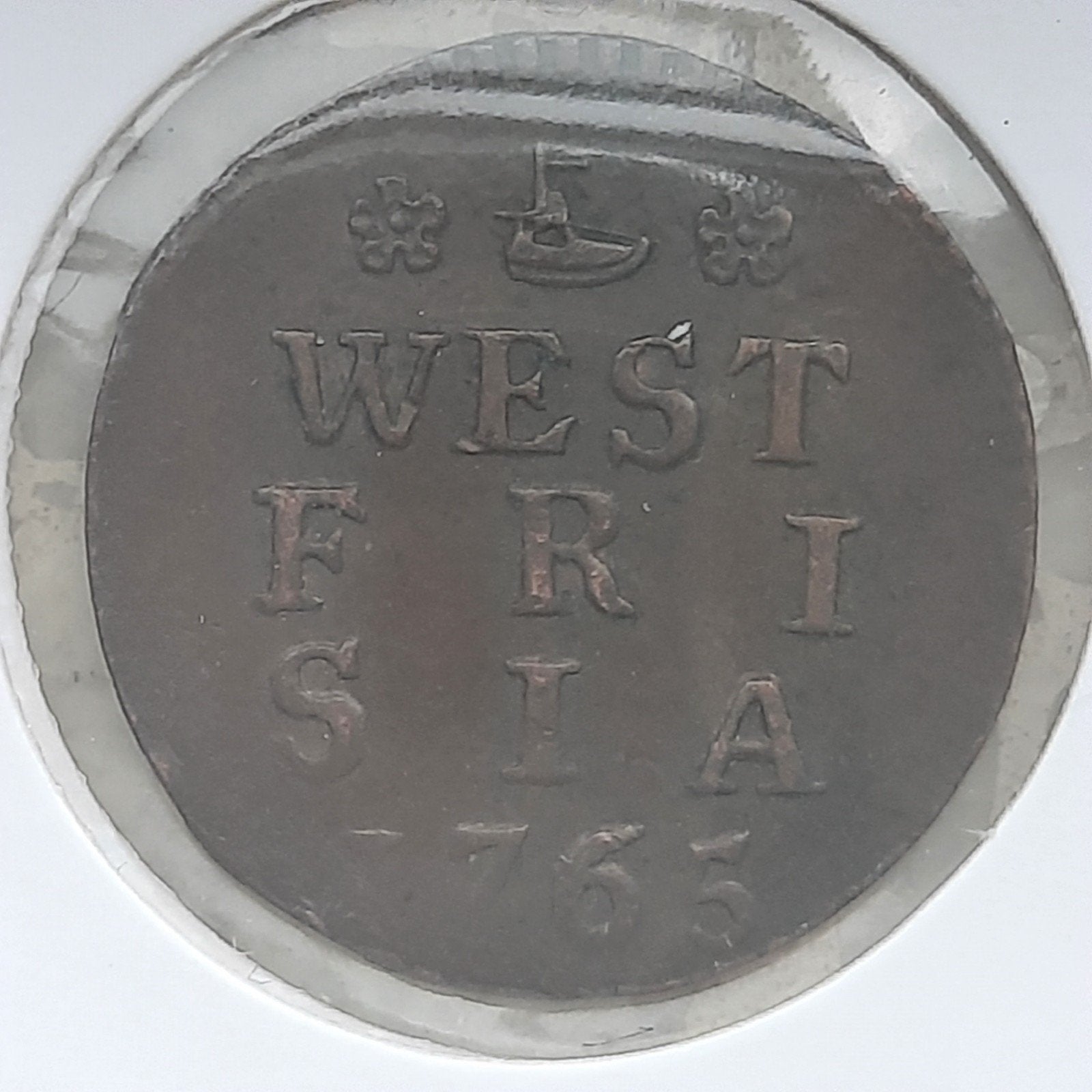 duit West Frisia 1665 mooie kwaliteit, Ophalen of Verzenden, Vaticaanstad, 2 euro