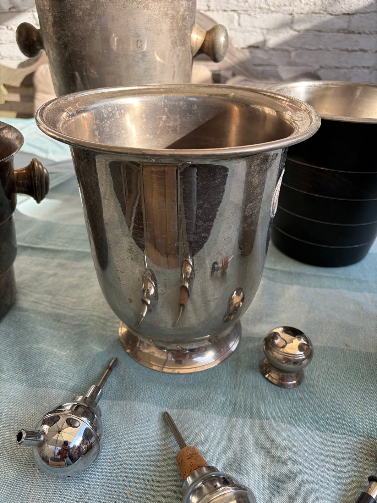 Diverse collectie vintage ijsemmers en flessenkoelers, Ophalen of Verzenden