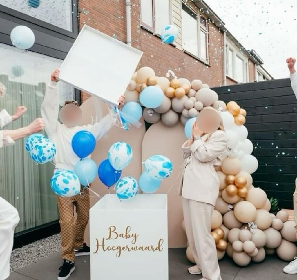Gender Reveal - Box - Baby - Verhuur - Ballonnen, Ophalen, Zo goed als nieuw, Overige