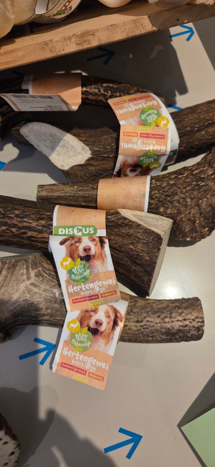 **Titel: Discus 100% Natuurlijk Hertengewei hondenkluif (Maa, Ophalen of Verzenden, Hond