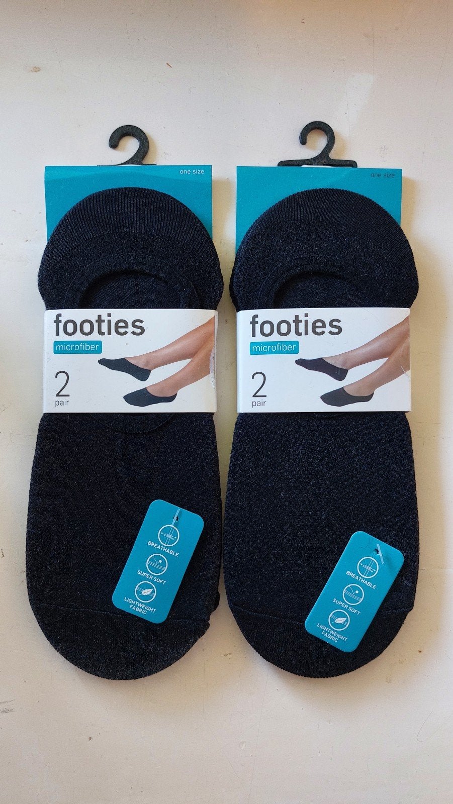 4 Paar microfiber footies One size, Kleding | Dames, Overige typen, Verzenden, Zwart, Nieuw