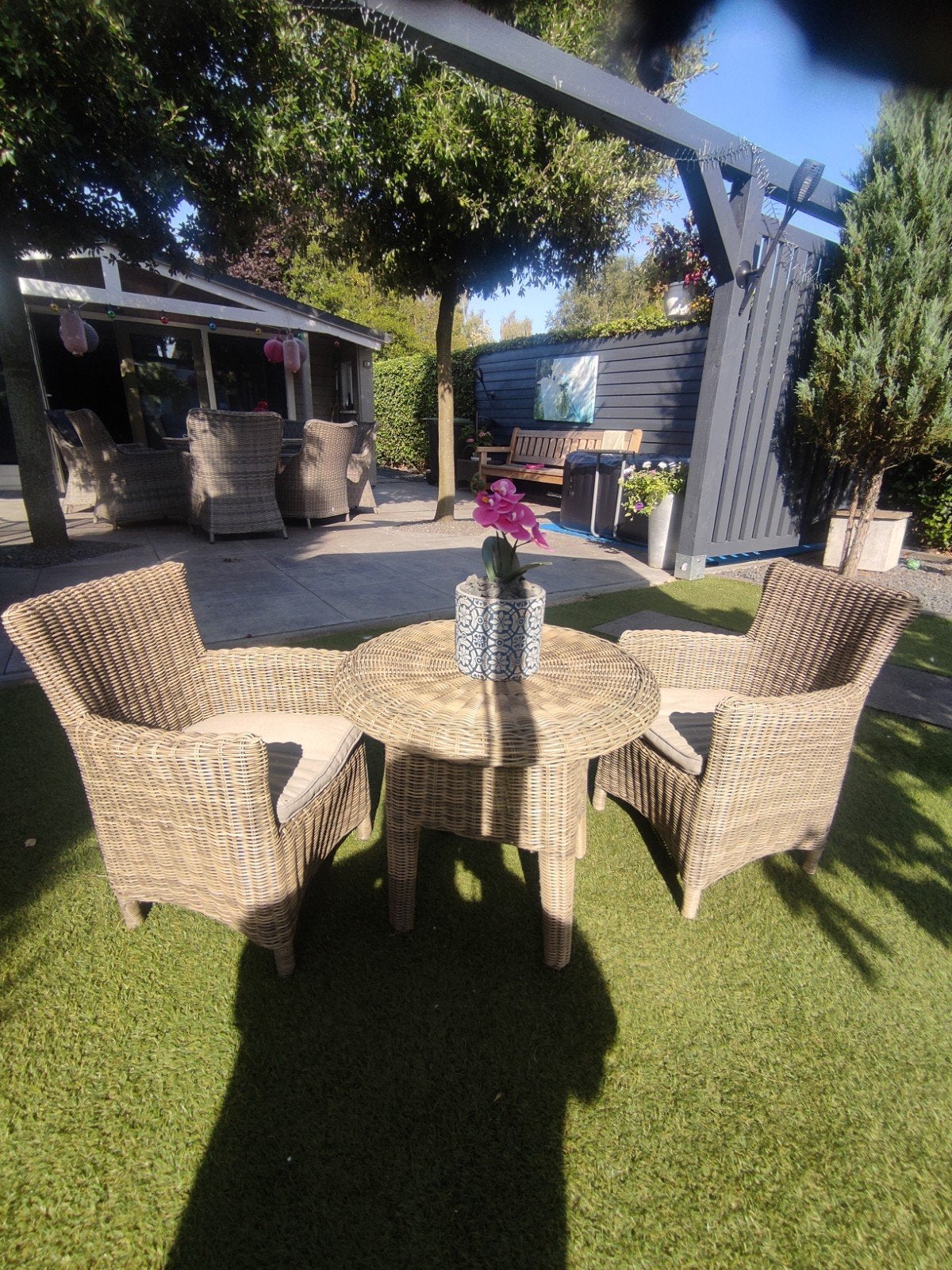 Tuinset voor kids wicker., Ophalen, Gebruikt, Wicker