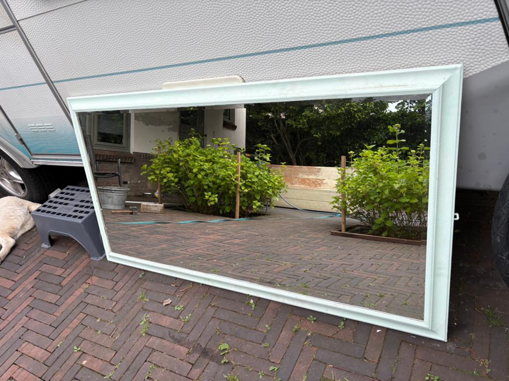 Spiegel 167x90 facet gratis, Huis en Inrichting, Woonaccessoires | Spiegels, Ophalen, Gebruikt, 75 tot 100 cm, 150 tot 200 cm