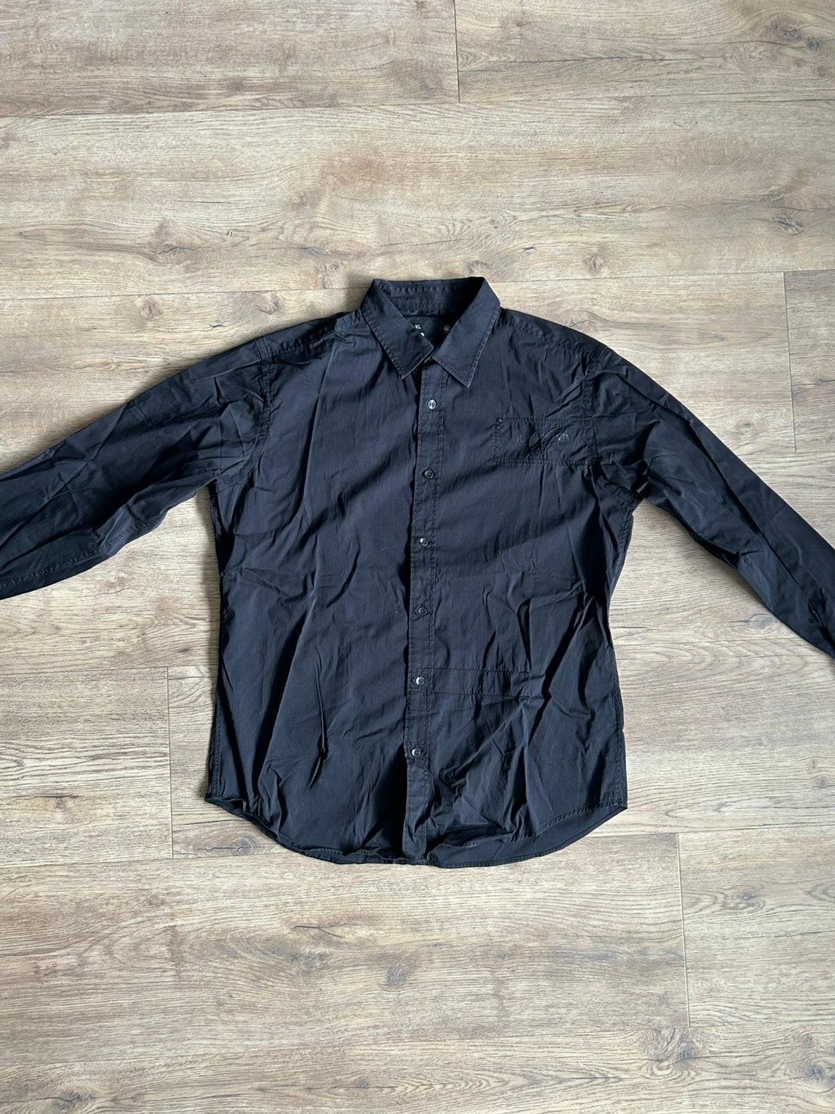 G-Star | Effen zwart heren overhemd | Maat XL | Backprint, Kleding | Heren, Overhemden, Ophalen of Verzenden, Zo goed als nieuw
