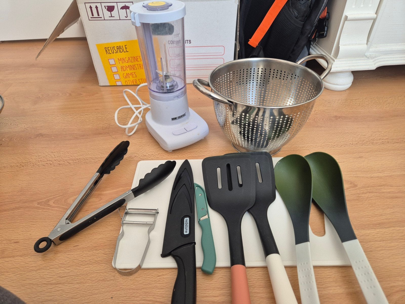 Home Essentials Mini Blender, Zeef en Keukengerei Set, Ophalen