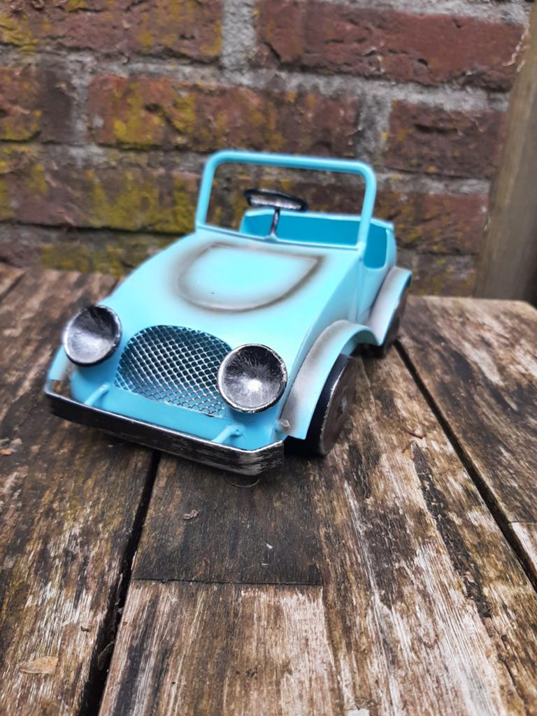 Vintage metalen speelgoedauto - Decoratieve oldtimer, Overige merken, Gebruikt, Auto, Groter dan 1:32