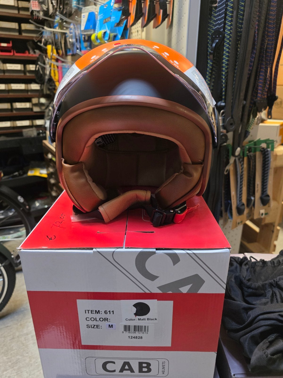 CAB Scooterhelm - Mat Zwart - Maat M, Fietsen en Brommers, Brommerhelmen, Ophalen of Verzenden