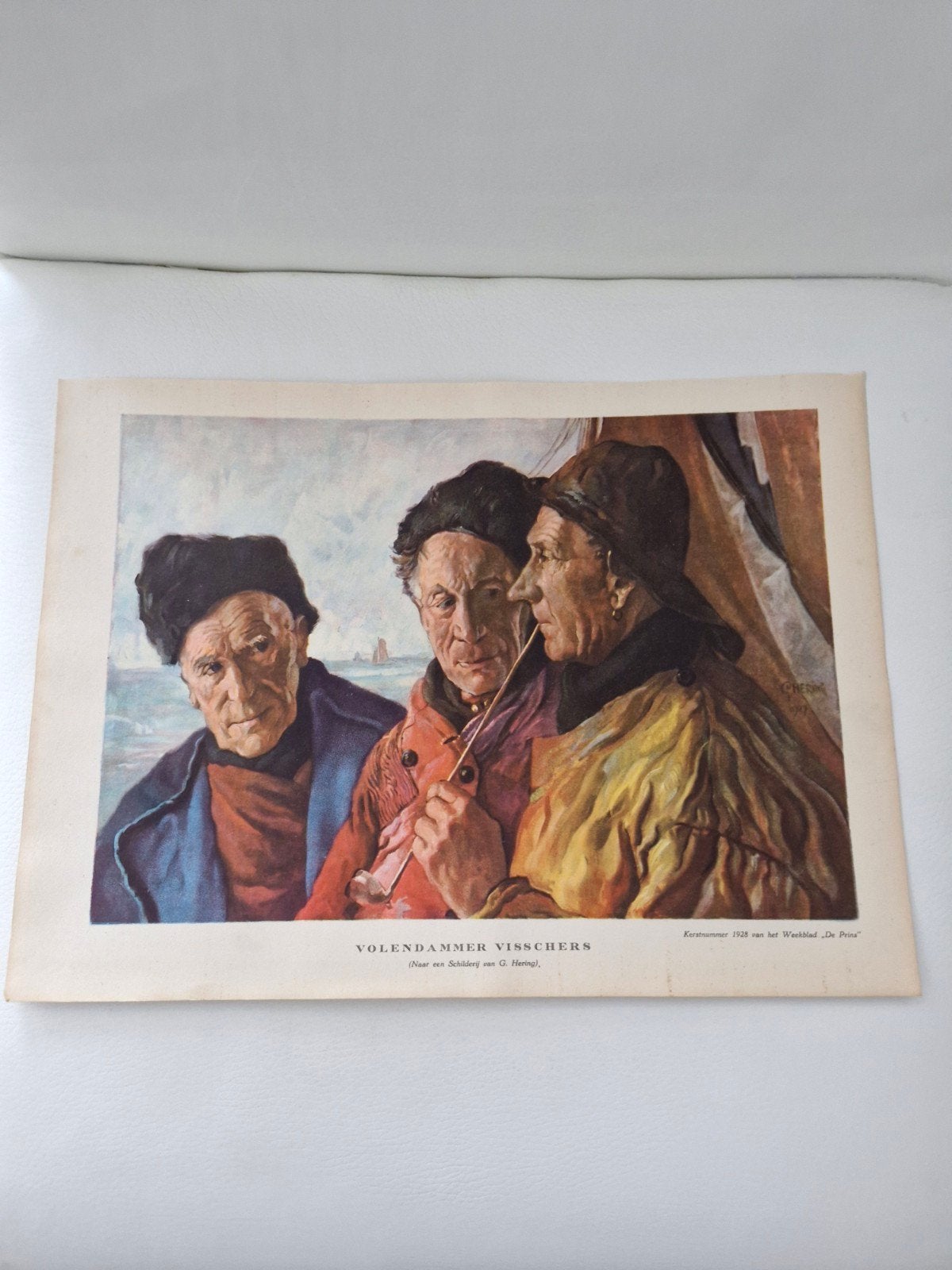 Volendammer Visschers - Vintage Print (36x25cm), Ophalen of Verzenden, Print, Print/reproductie
