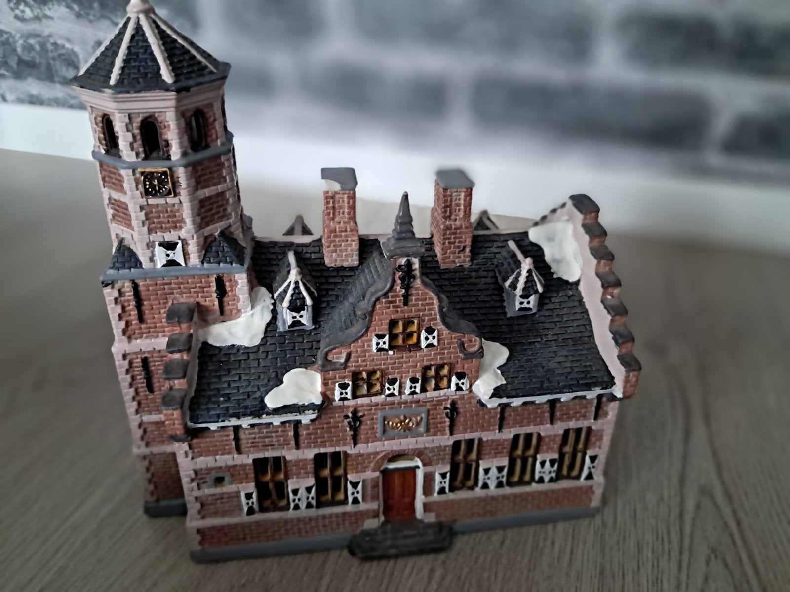 stenen kerst kerk/huis, Ophalen, Gebruikt