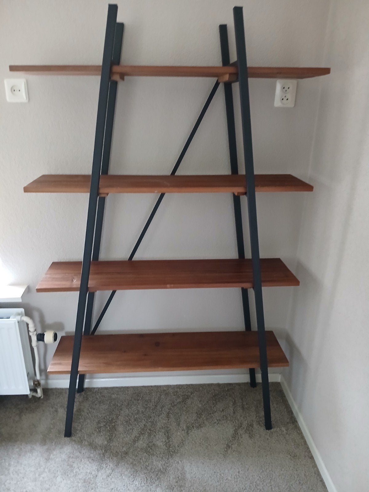 Lichtgewicht Boekenkast/Wandrek - 100cm breed, 160cm hoog, Met plank(en), Gebruikt, 100 tot 150 cm, Modern, Industrieel