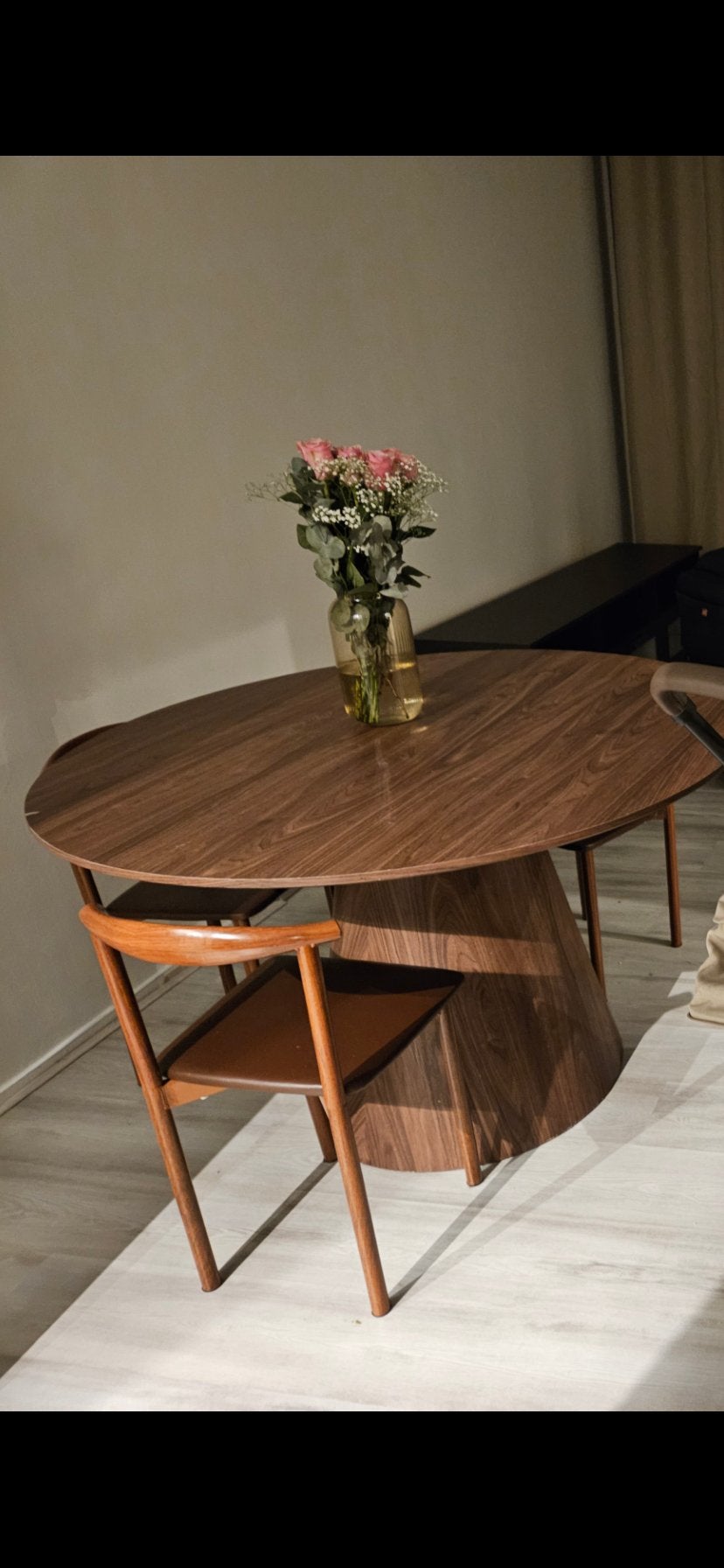 Moderne eettafel met 3 stoelen - 120x120x75 cm MET SPOED!!!, Ophalen, 100 tot 150 cm, Rond, 200 cm of meer