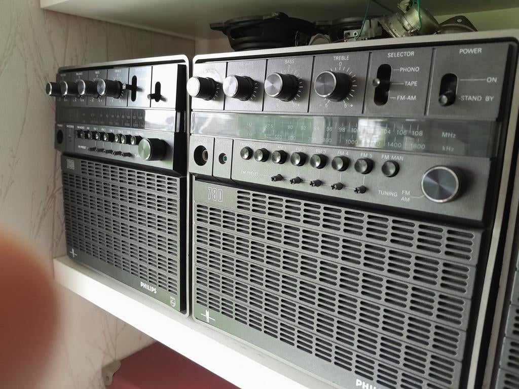 Philips 780 hifi Cube receiver x2 + 4 losse cubes, Ophalen, Overige merken