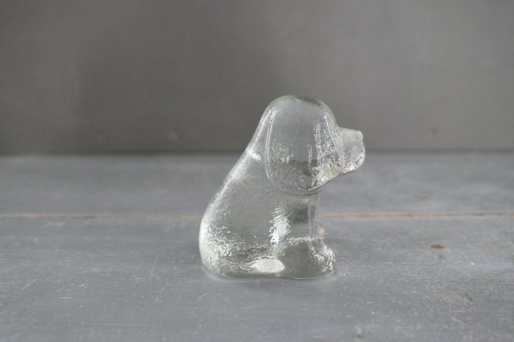 Vintage hond glas, Verzenden, Zo goed als nieuw, Dier