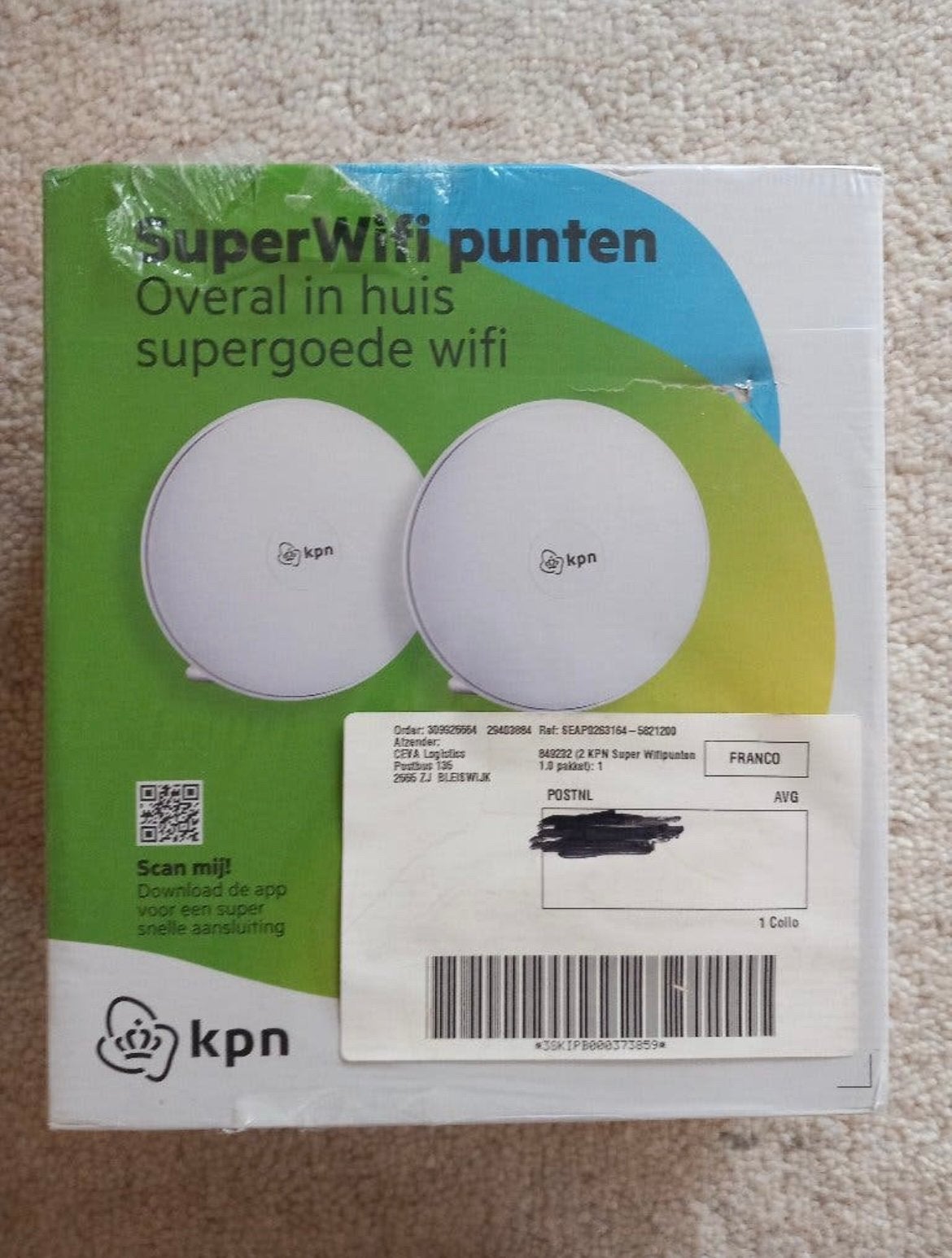 Kpn 2 super wifi punten nieuw in doos, Computers en Software, WiFi-versterkers, Ophalen of Verzenden, Nieuw