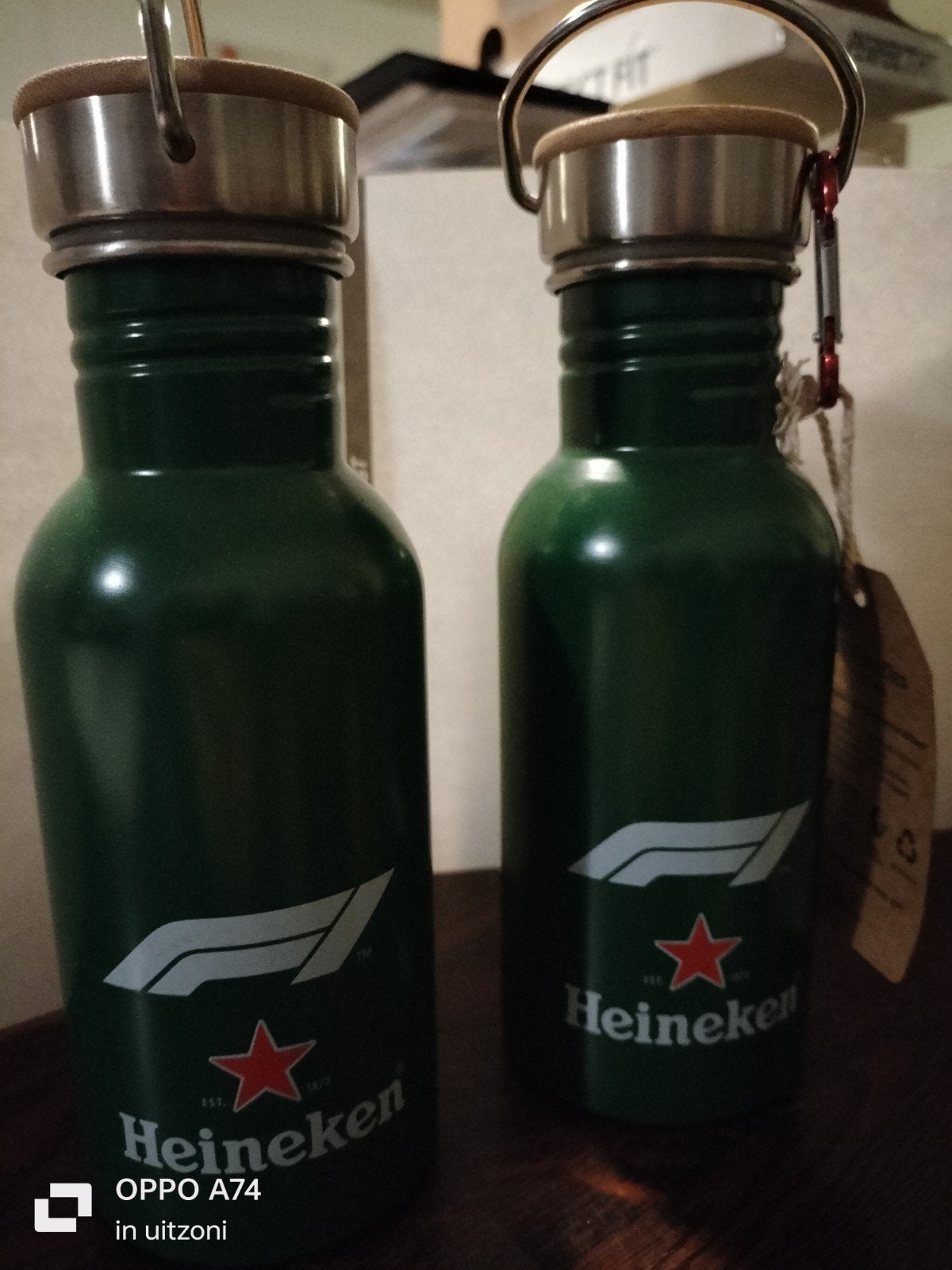 Heineken F1 drinkflessen - Nieuwstaat, Ophalen of Verzenden, Zo goed als nieuw, Glas of Glazen, Heineken