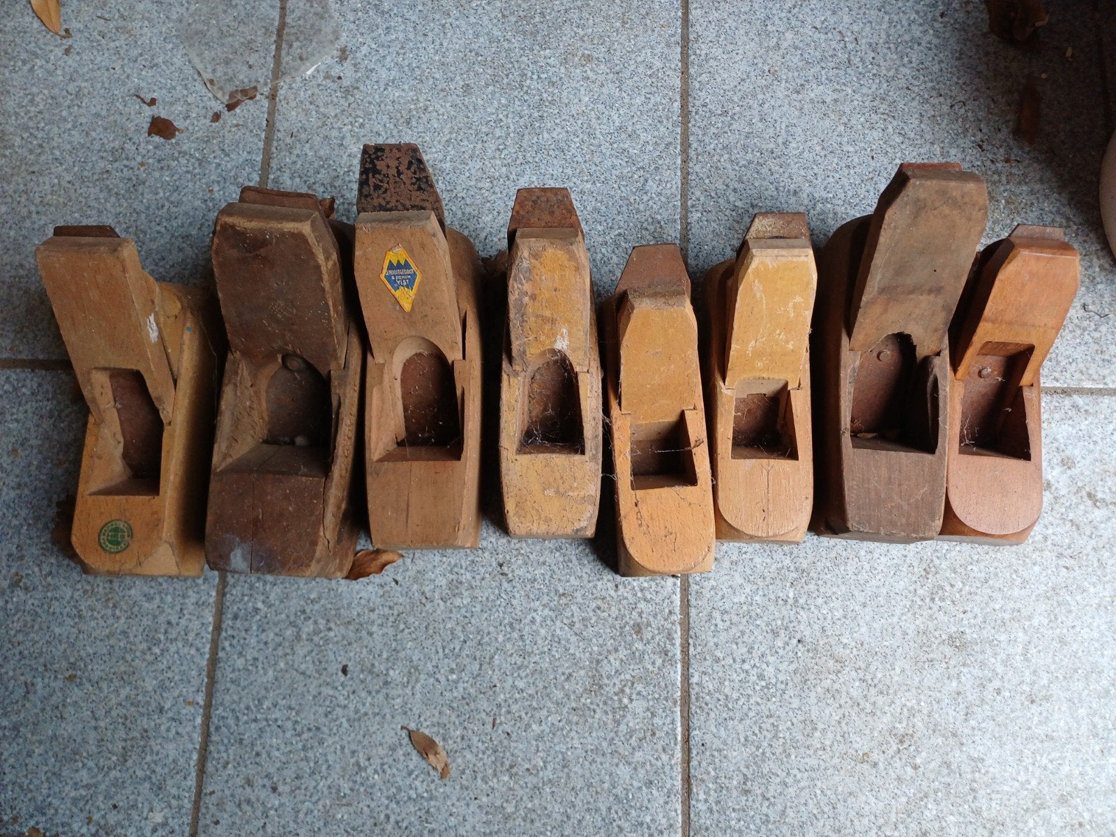 Oude houten schaven - Set van 8, Ophalen of Verzenden