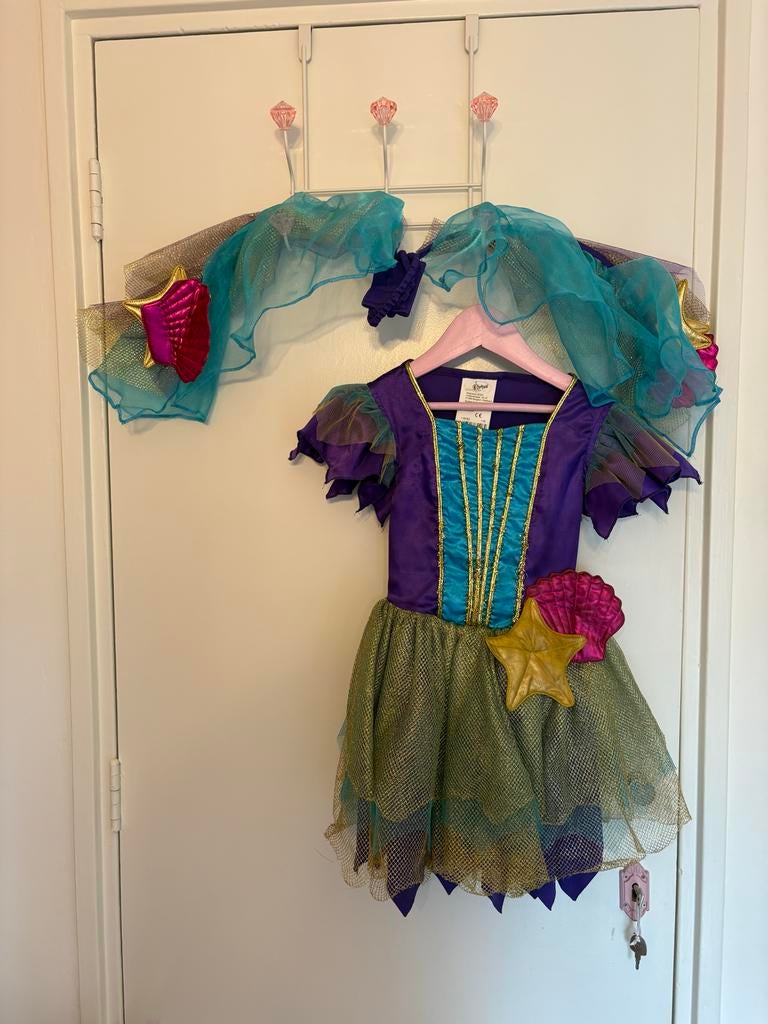 Zeemeermin verkleedjurk maat 110/116, Kinderen en Baby's, Carnavalskleding en Verkleedspullen, Zo goed als nieuw, Meisje, 110 t/m 116