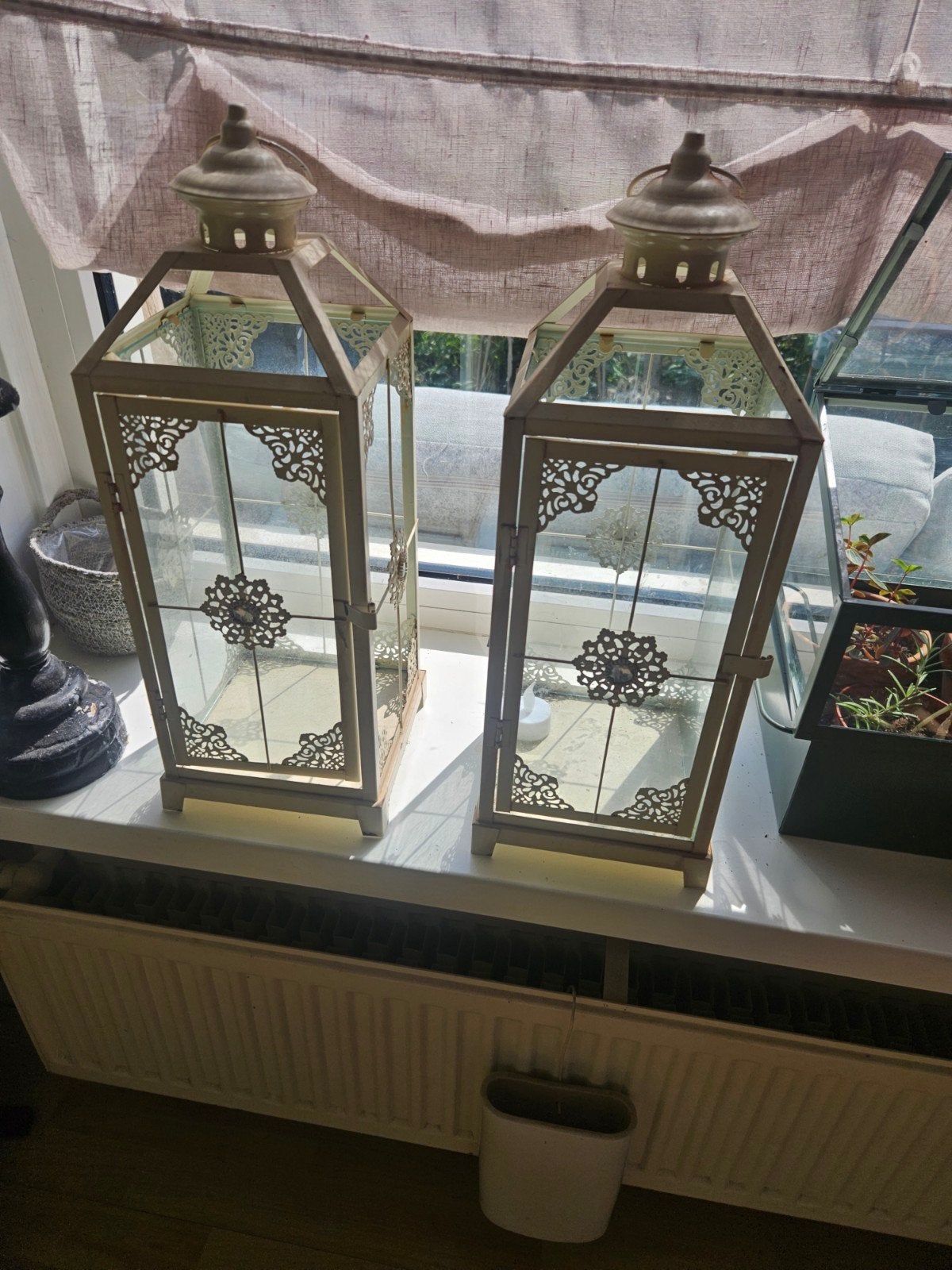 Decoratieve Lantaarns met Glas en Metaal, Ophalen, Gebruikt, Metaal, Lantaarn