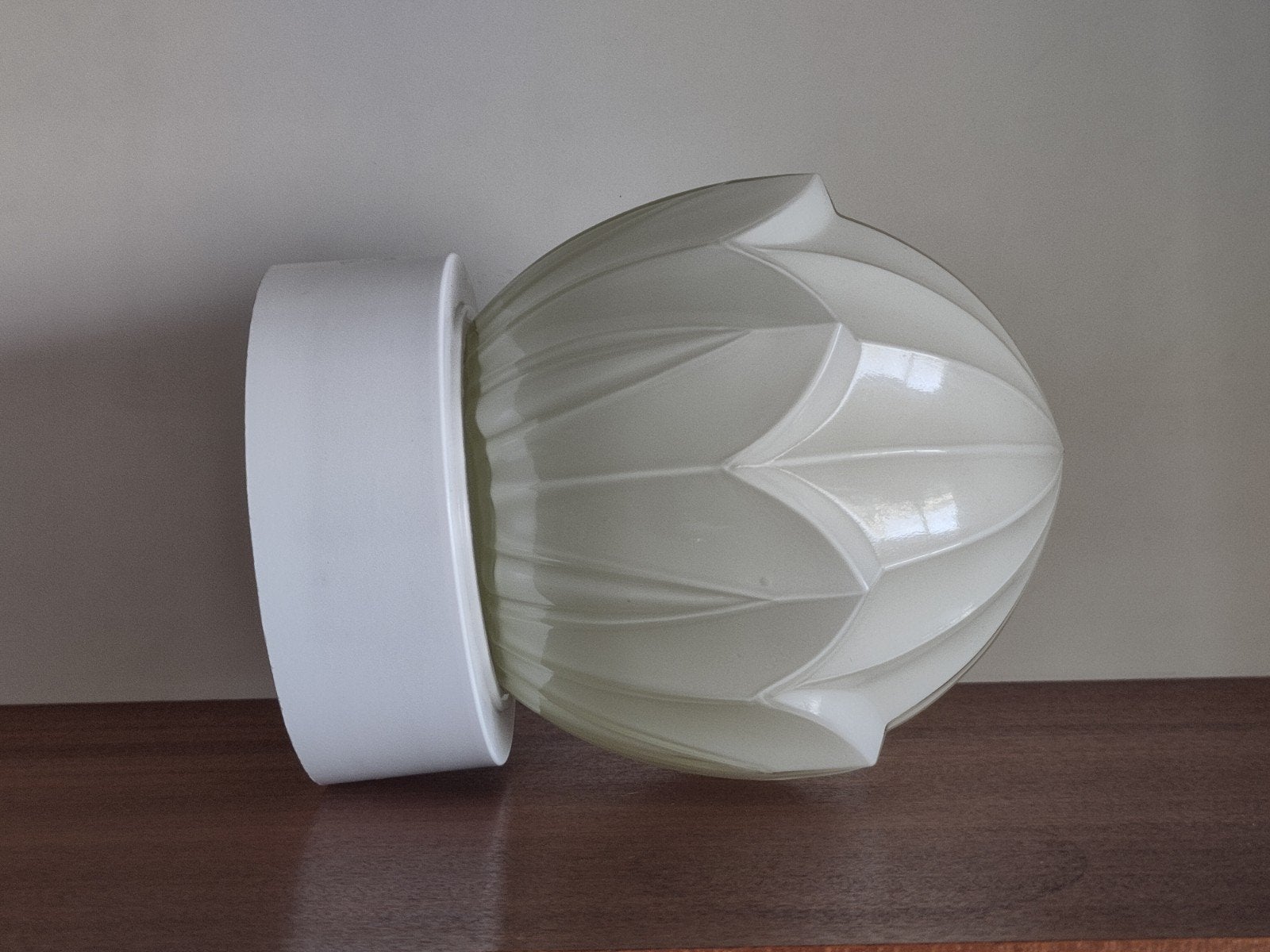Vintage glazen Thabur lampje in jaren 30 Art Deco stijl, Gebruikt, ., Glas, .