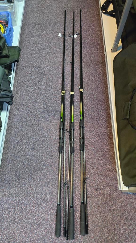 3 hengels van Arca 12 ft 2.0 lb, Ophalen, Gebruikt, Werphengel