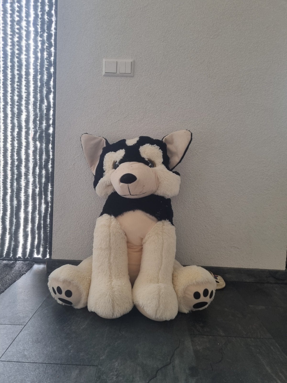Grote knuffel hond 80cm, Ophalen, Zo goed als nieuw, Hond, Groot (groter dan 80 cm)