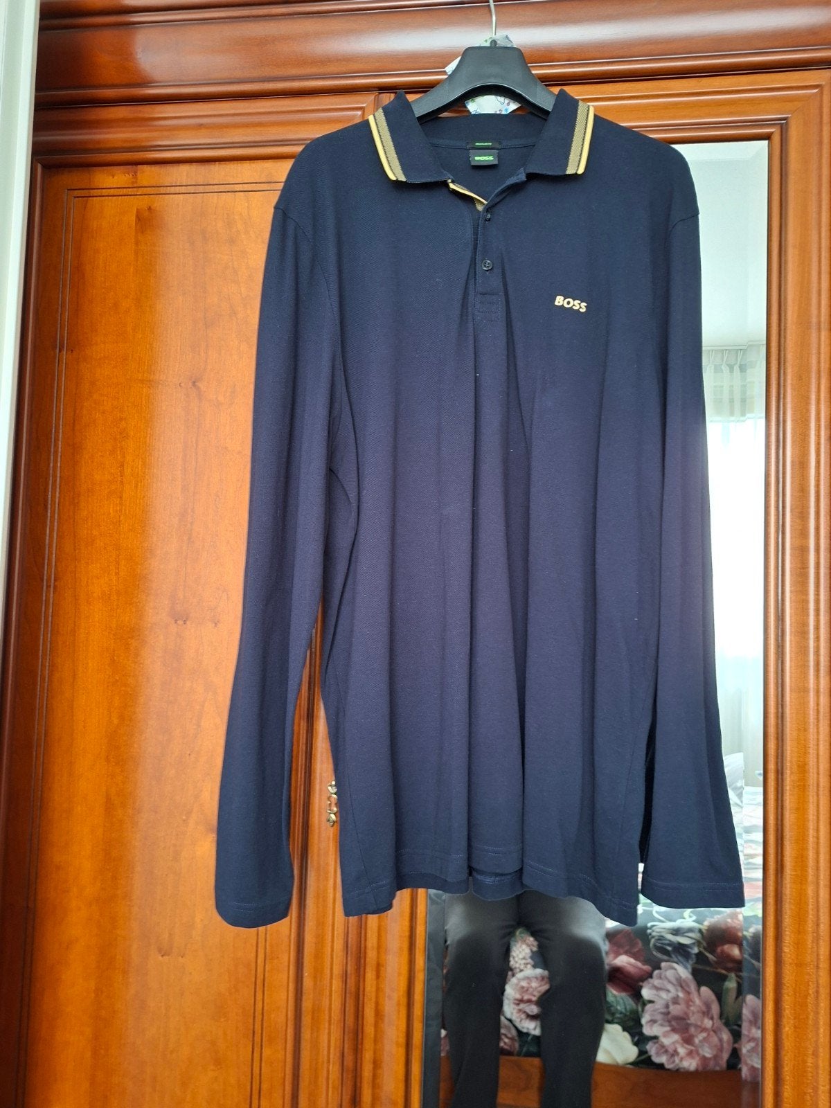 Hugo Boss Donkerblauw Herenshirt Regular Fit 4XL Katoen, Verzenden