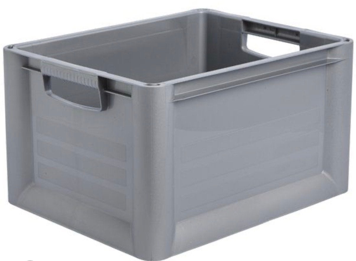 Stevige curver 30 ltr unibox - Grijs en Blauw, Ophalen, Minder dan 50 cm, Minder dan 40 cm, Krat