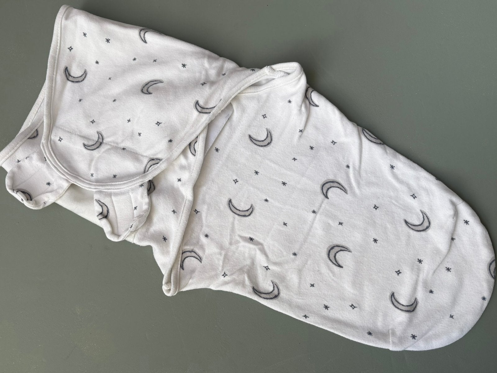 SwaddleMeyko Moon Indigo inbakerdoek, 0-3 mnd, Bakerzak of Bakerdoek, Ophalen of Verzenden, Zo goed als nieuw, Wit