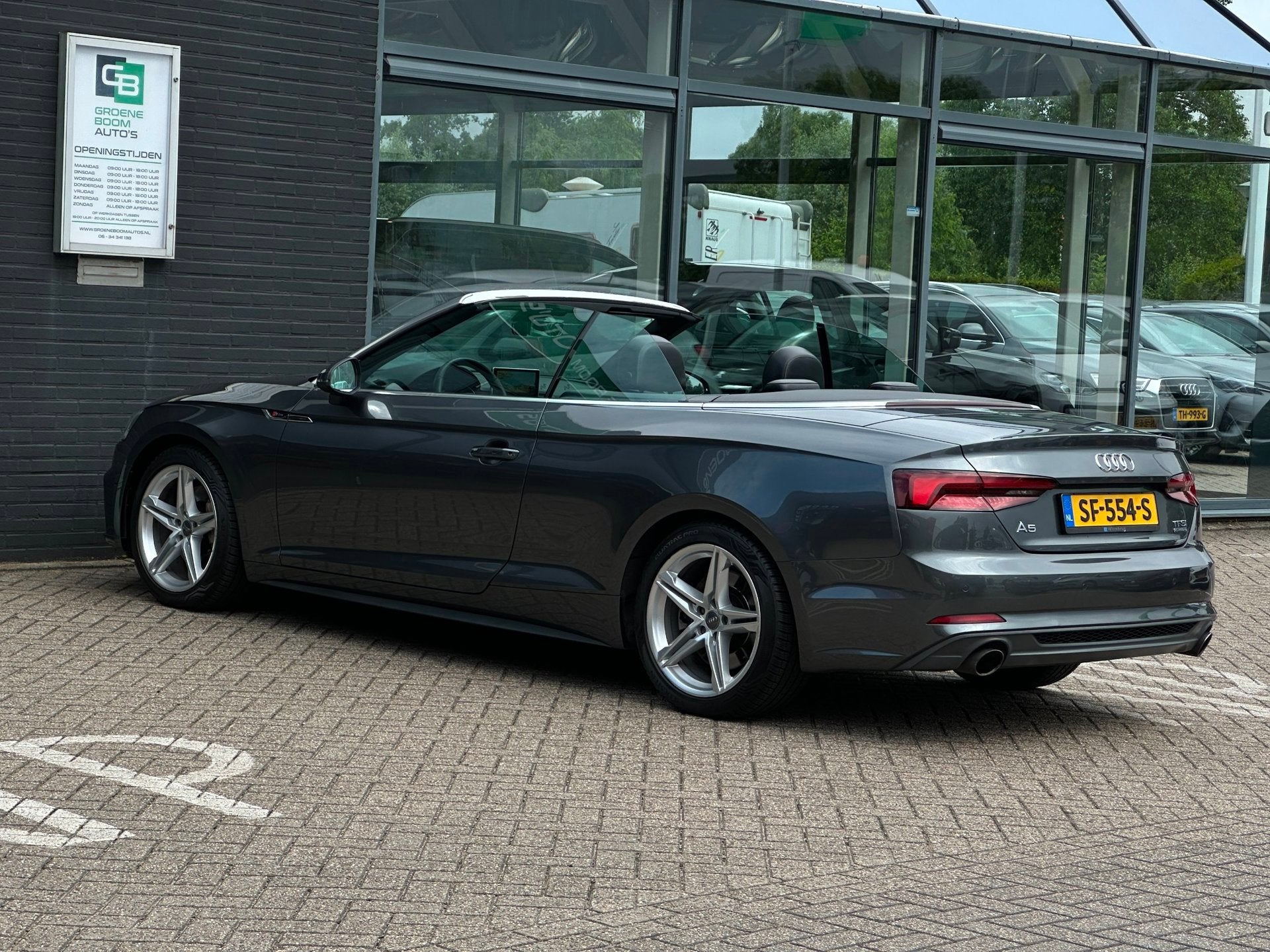Audi A5 Cabriolet 2.0 TFSI MHEV Sport Pro Line/2E EIG/LEDER/, Auto's, Audi, Automaat, Dealer onderhouden, 15 km/l, Gebruikt