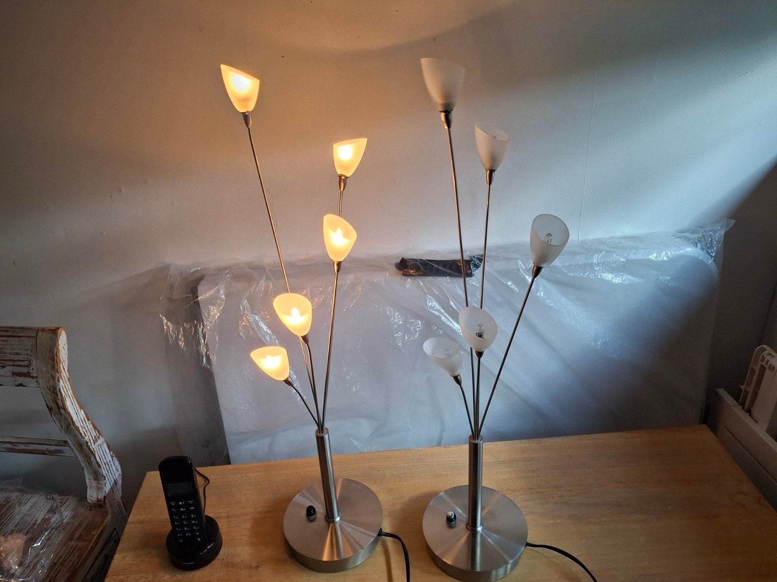 Lampen, Huis en Inrichting, Lampen | Vloerlampen, Ophalen, Gebruikt, Minder dan 100 cm