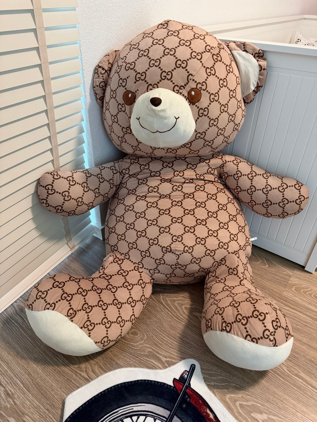 Grote Gucci-stijl knuffelbeer, Kinderen en Baby's, Speelgoed | Knuffels en Pluche, Overige merken, Overige karakters, Beer, Ophalen of Verzenden