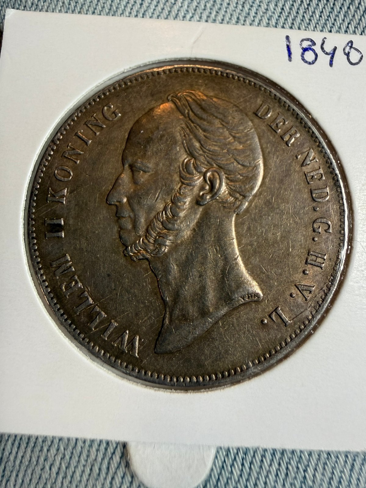 Rijksdaalder 1848 Willem II, Zilver, Ophalen of Verzenden, Losse munt, 2½ gulden