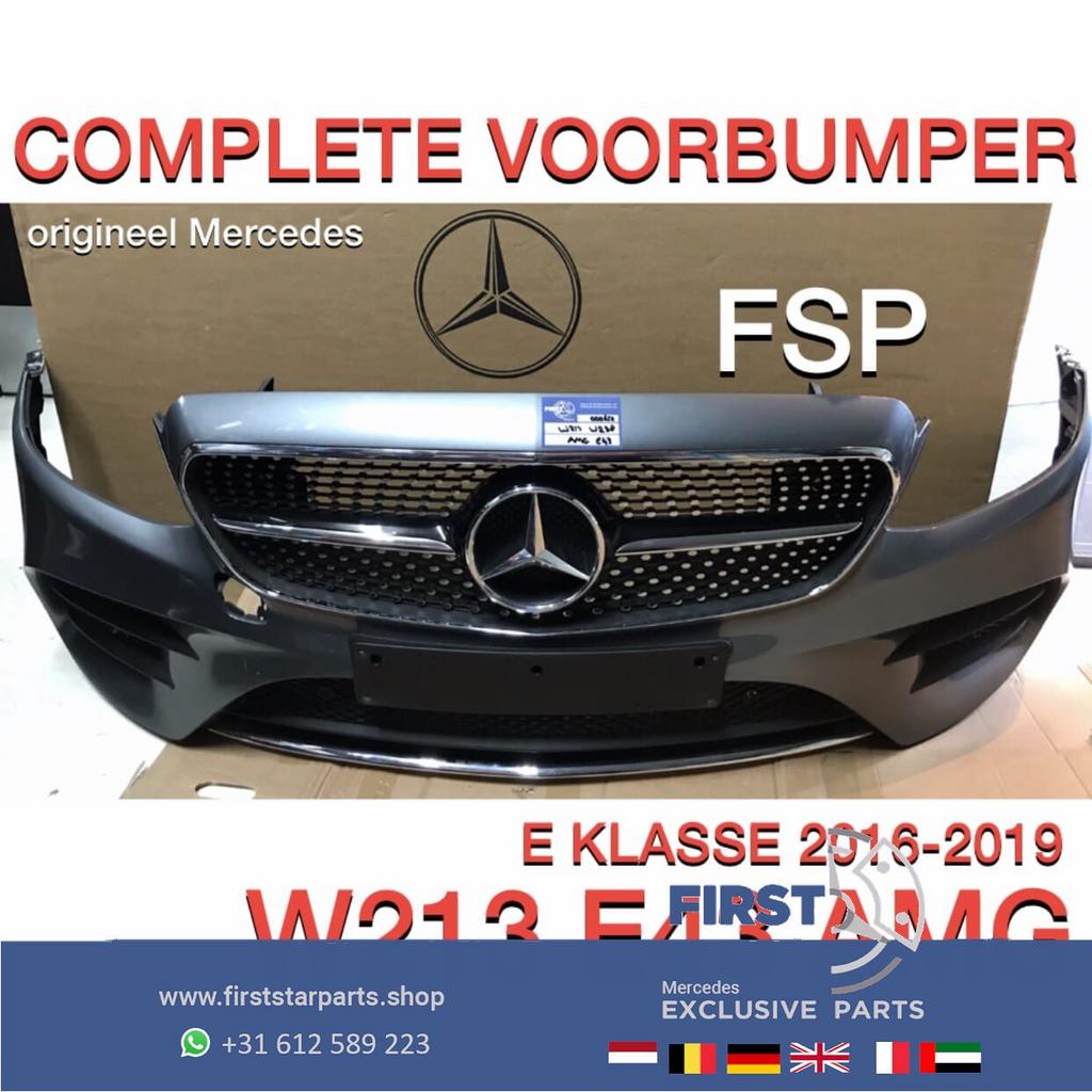W213 E43 E53 AMG VOORBUMPER GRIJS + Diamond GRIL Mercedes E, Gebruikt, -, Voor, Ophalen of Verzenden