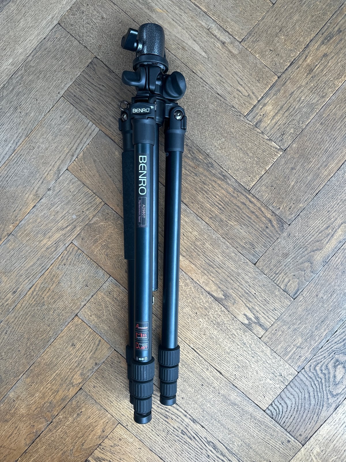 Benro A2980T Mg-Aluminium Statief met Balhoofd, Gebruikt, 150 tot 175 cm, Met balhoofd, Ophalen of Verzenden