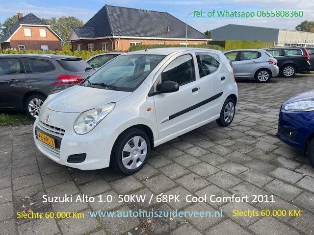 SUZUKI Alto 1.0 68pk Cool Comfort Airco Slechts 60.000 Km, Euro 5, Gebruikt, 200 kg, Origineel Nederlands
