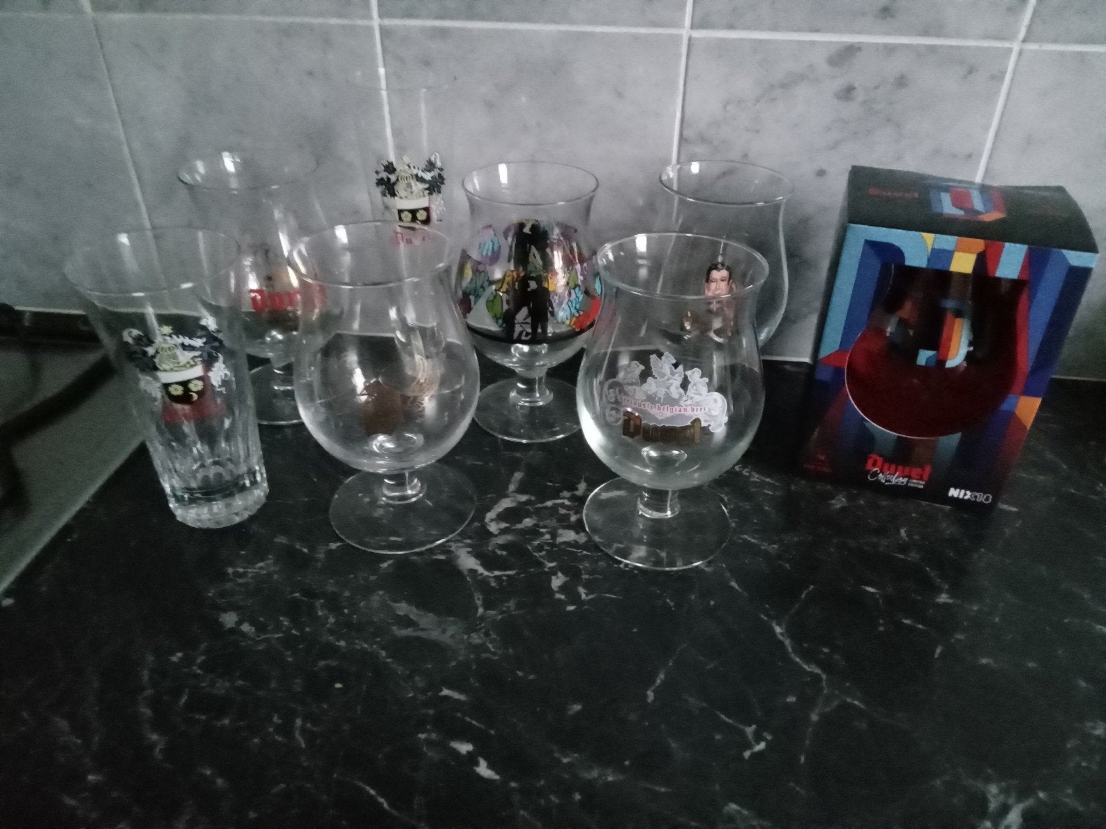 Duvel bier glazen, Ophalen of Verzenden, Zo goed als nieuw, Glas of Glazen, Duvel