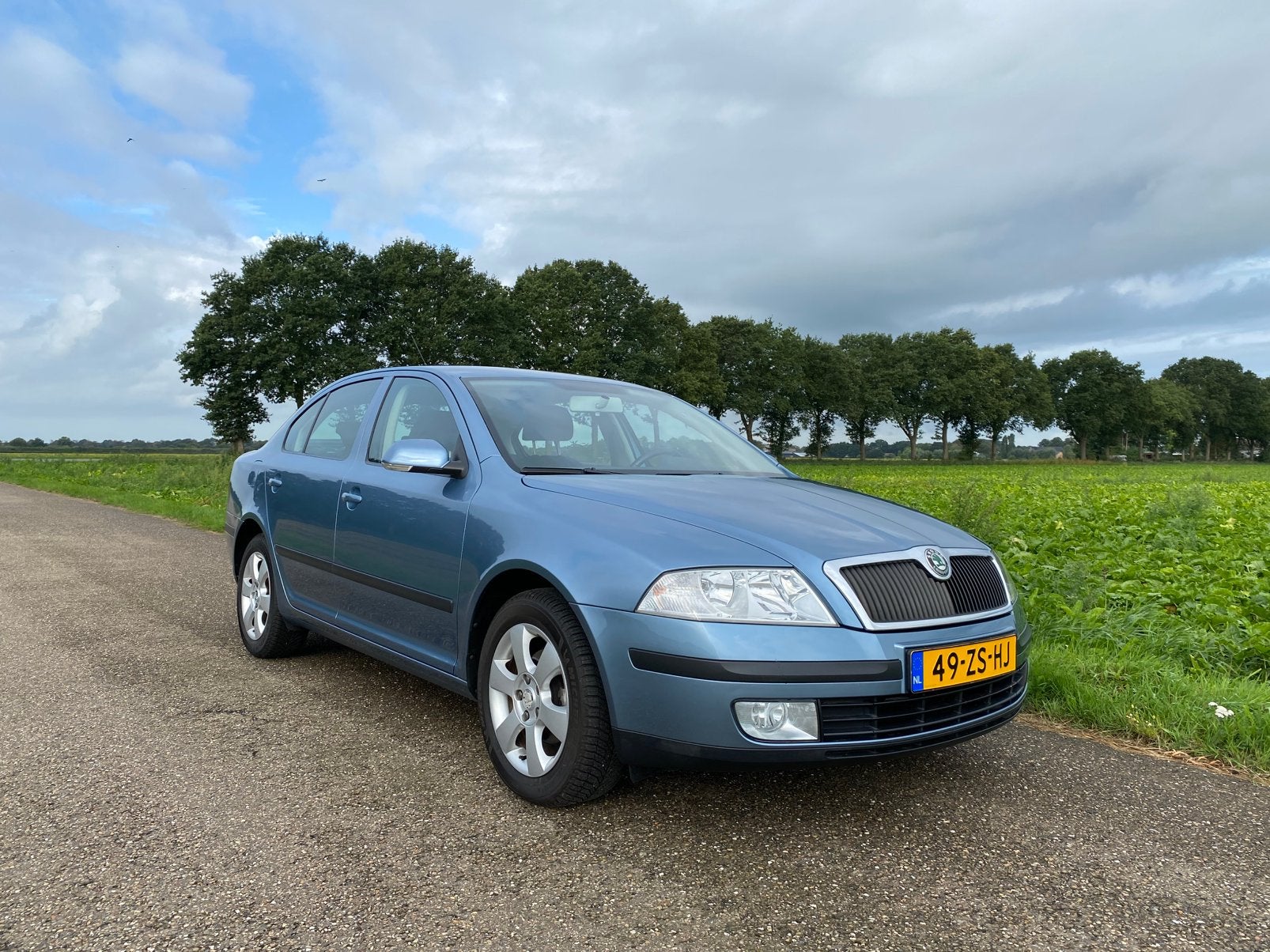 Skoda Octavia 1.6 75KW 2008 unieke km-stand, Auto's, Voorwielaandrijving, Stof, Blauw, Handgeschakeld