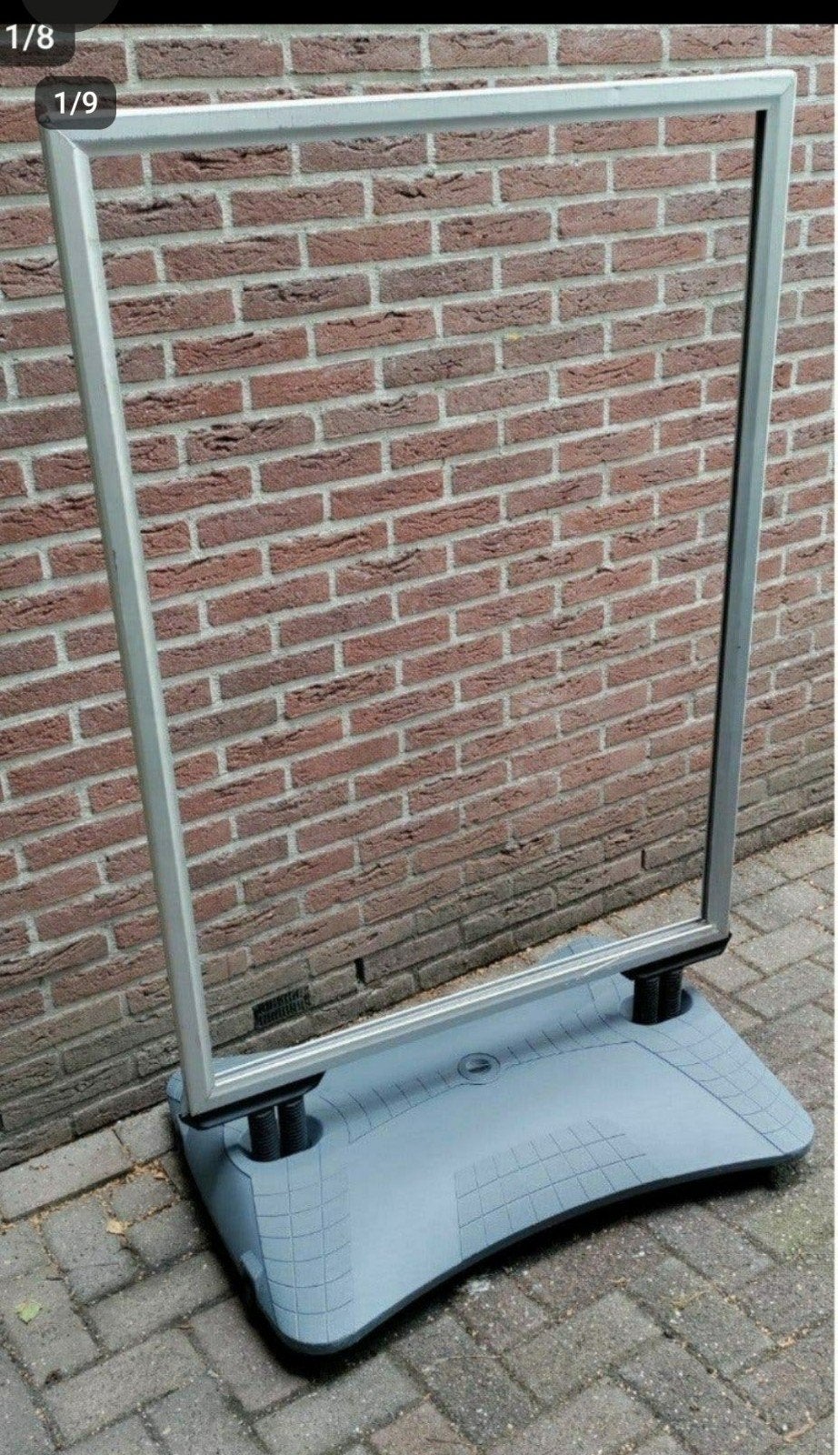 Stoepbord,Posterstandaard,Reclame,waaibord,Aluminium,stoep, Ophalen, Gebruikt, Reclamebord