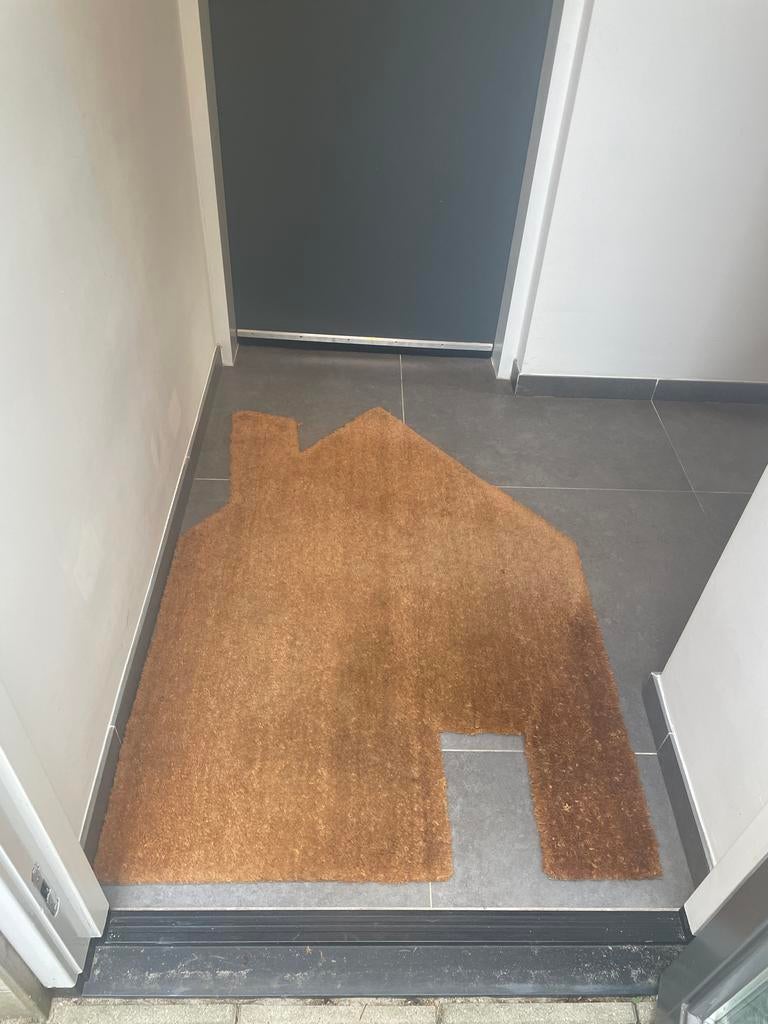 Leuke huisvormige deurmat - Kokos, Tuin en Terras, Deurmatten, Ophalen, Binnen, Gebruikt, Schoonloopmat