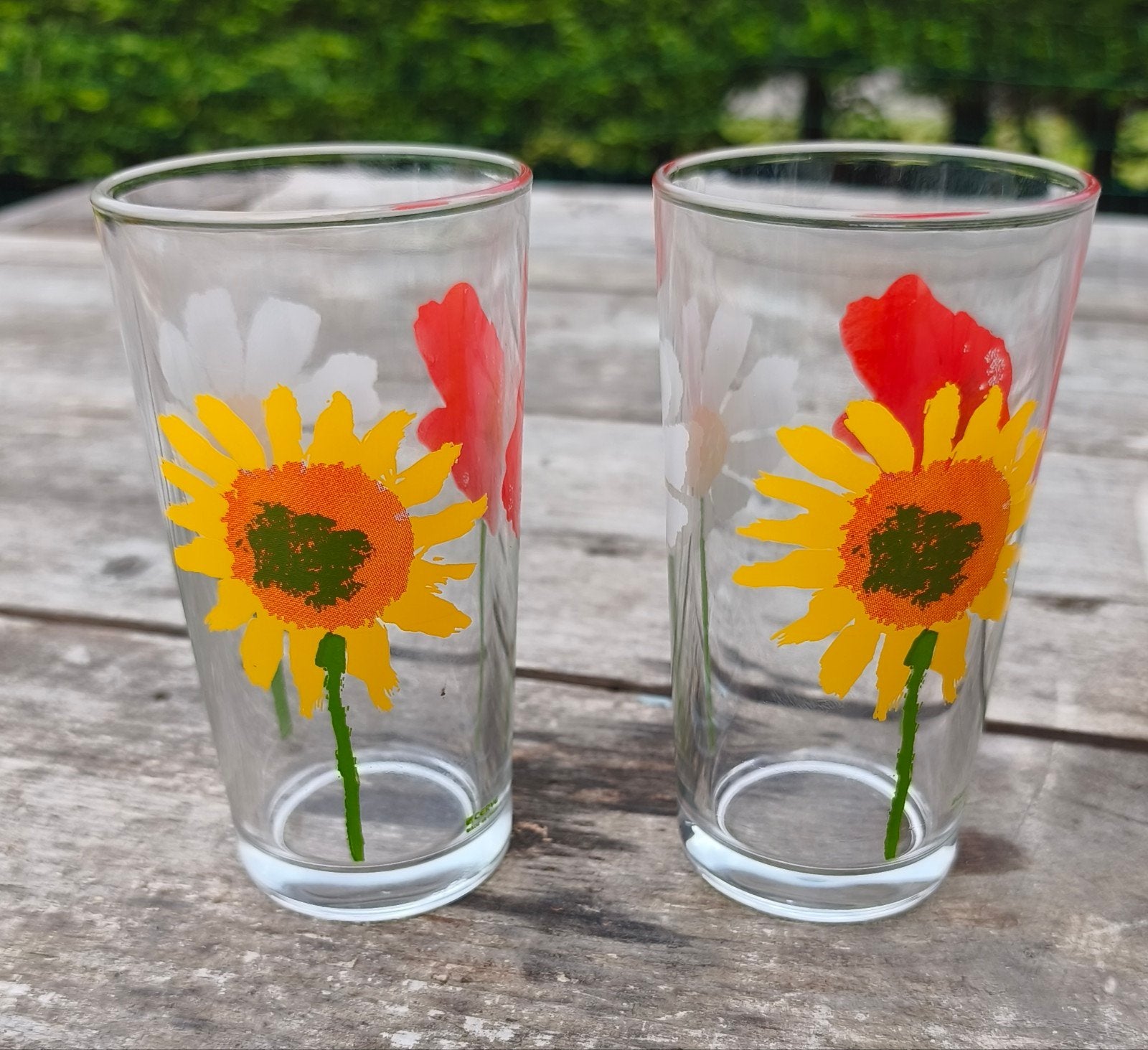 Cerve Italy glazen met bloemen, Verzamelen, Ophalen of Verzenden, Huis en Inrichting
